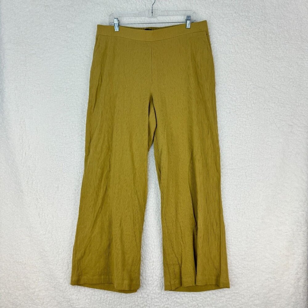 NYDJ  Pull On Straight Leg Pants in Olive Oil Womens Elastic‎ Waist Size 0X